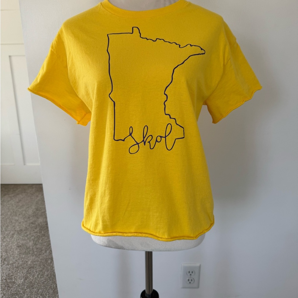 Gildan Yellow Short Sleeve Tee with Skol Design